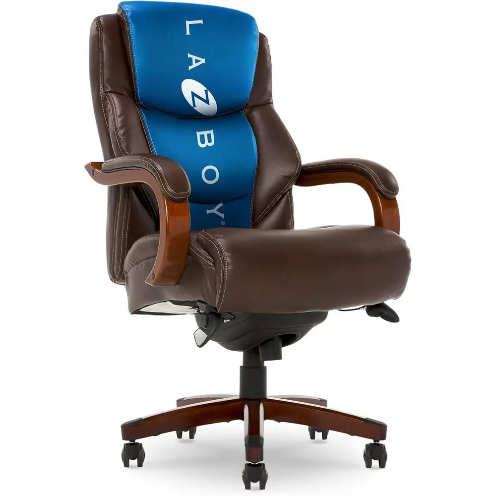 

Executive Office Chair, Ergonomic Back Body Pillow Lumbar Support, ComfortCore Memory Foam Cushion, Many Wood Arms & Swivel Base