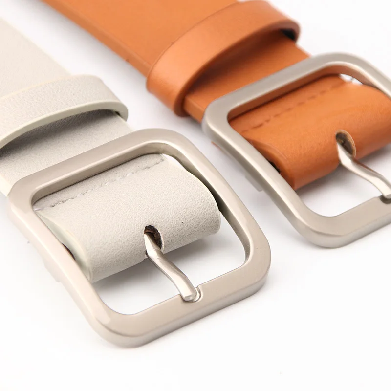 New Korean-style Women's Belt, Vintage Simple Versatile Square Buckle PU Leather, Trendy Women's Waist Belt