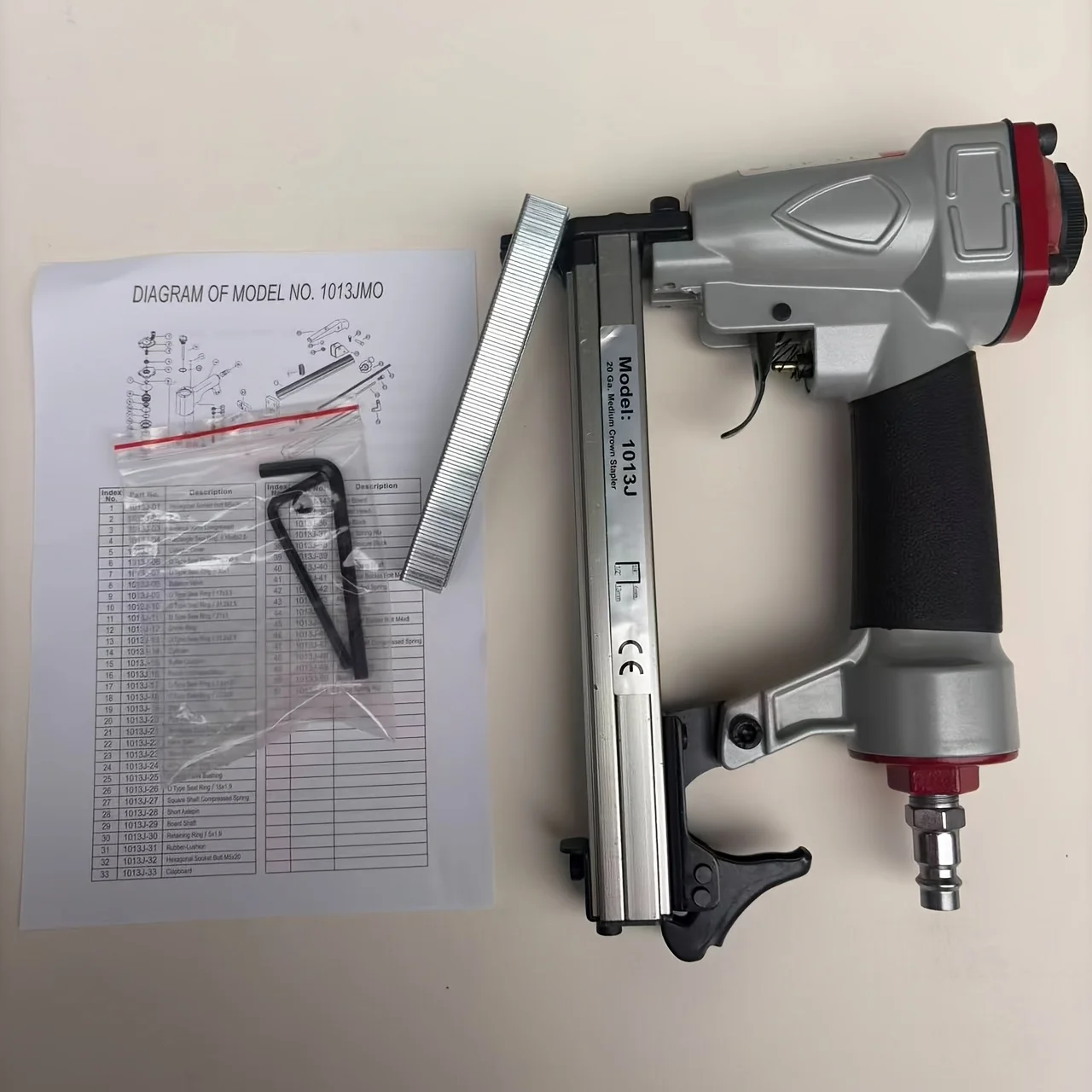 2026-new-high-quality-1013j-pneumatic-staple-gun-20ga-heavy-duty-f-type-wide-crown-stapler-thickened-body-6-13mm-staple-lengt