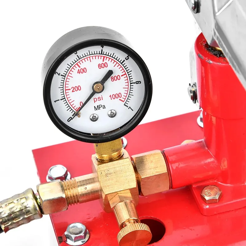 

1000PSI 7MPa Manual Hydraulic Test Pump Pipe Valve Water Pressure Tester Hand Tool Pipe Pressure Testing Tool Pressure Test Pump