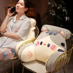 2 Sizes Kawaii Cat Plush Waist Pillow Neck Protection Cushion Stuffed Soft Lovely Animal Bed Pillow Nice Home Decor Gifts