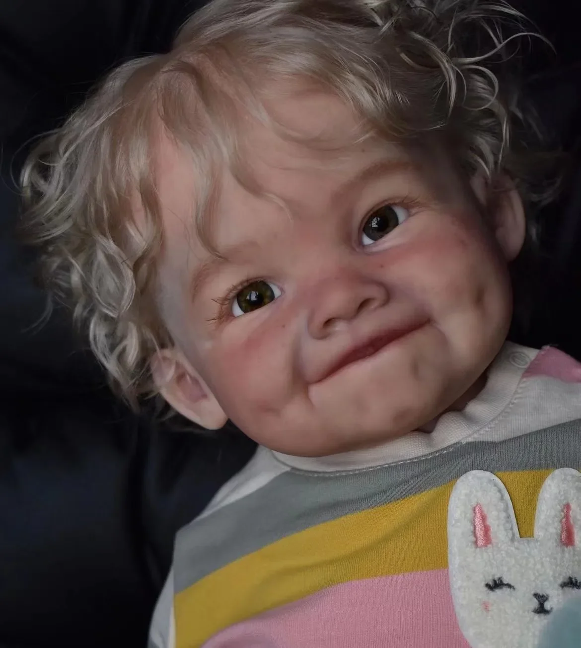 SINO-BB, suministro limitado personalizado, muñeca Reborn de 28 pulgadas Raya con pelo enraizado a mano, muñeca ya terminada, regalo de Navidad