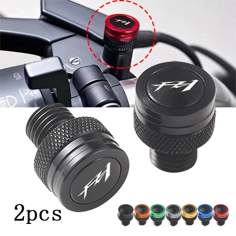 Tornillos de aluminio M10 x 1,25 para motocicleta, pernos, tapones para agujeros de espejo, tapa para YAMAHA FZ1 FZ1N FZ1S FZ 1N 1 FZ-1N FZ-1S Fazer, accesorios