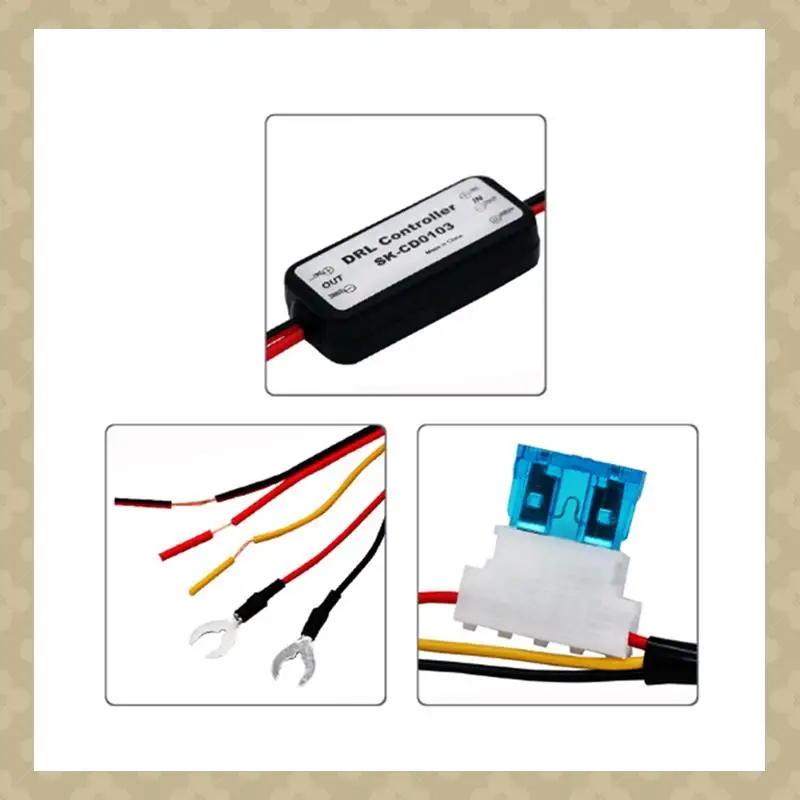 

AB45 1 шт. контроллер DRL авто светодиодный дневные ходовые огни реле джгута диммер вкл/выкл 12-18 В контроллер противотуманных фар