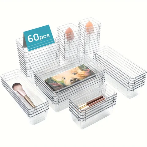 Clear Plastic Drawer Organizer Tubs