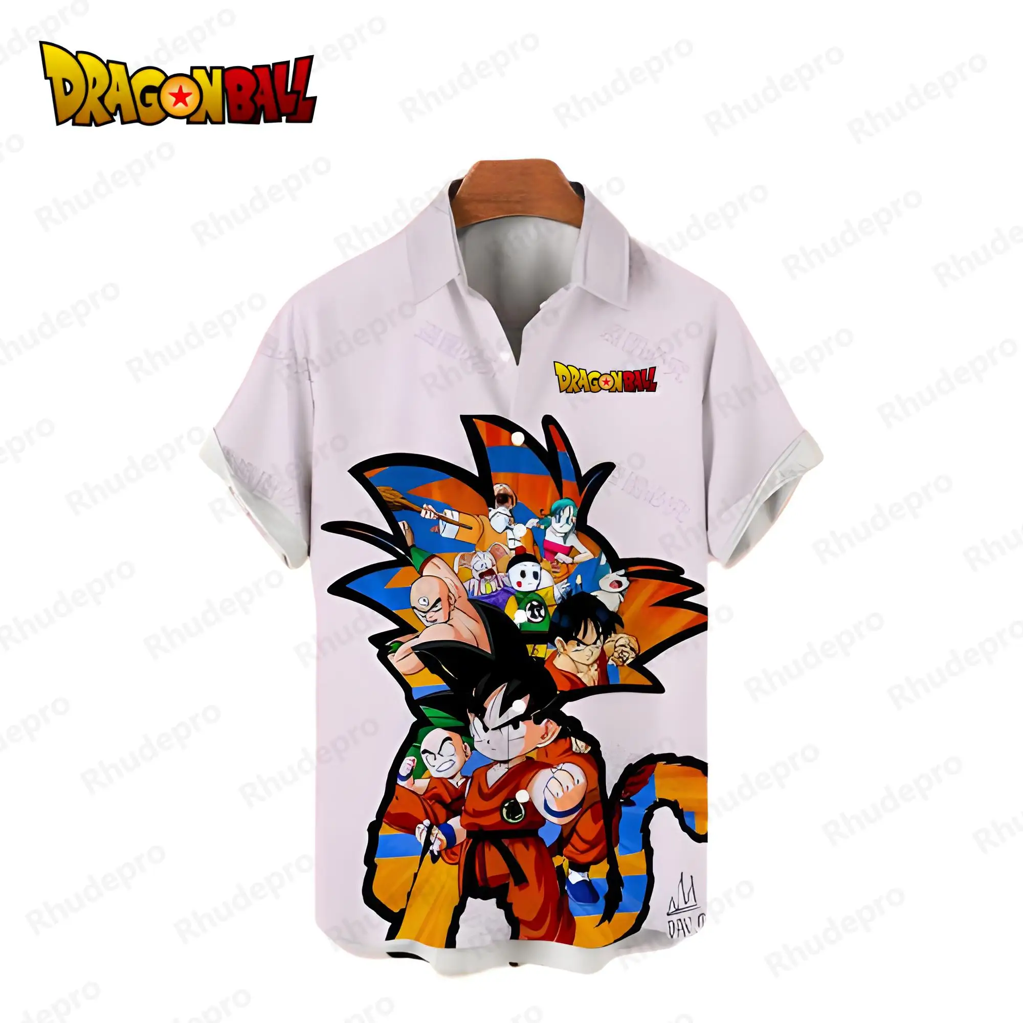 Chemises Vegeta Dragon Ball Z pour hommes, style plage Anime Goku, chemisier social d'été, mode cool, Streetwear, Y-Y2K, 2024