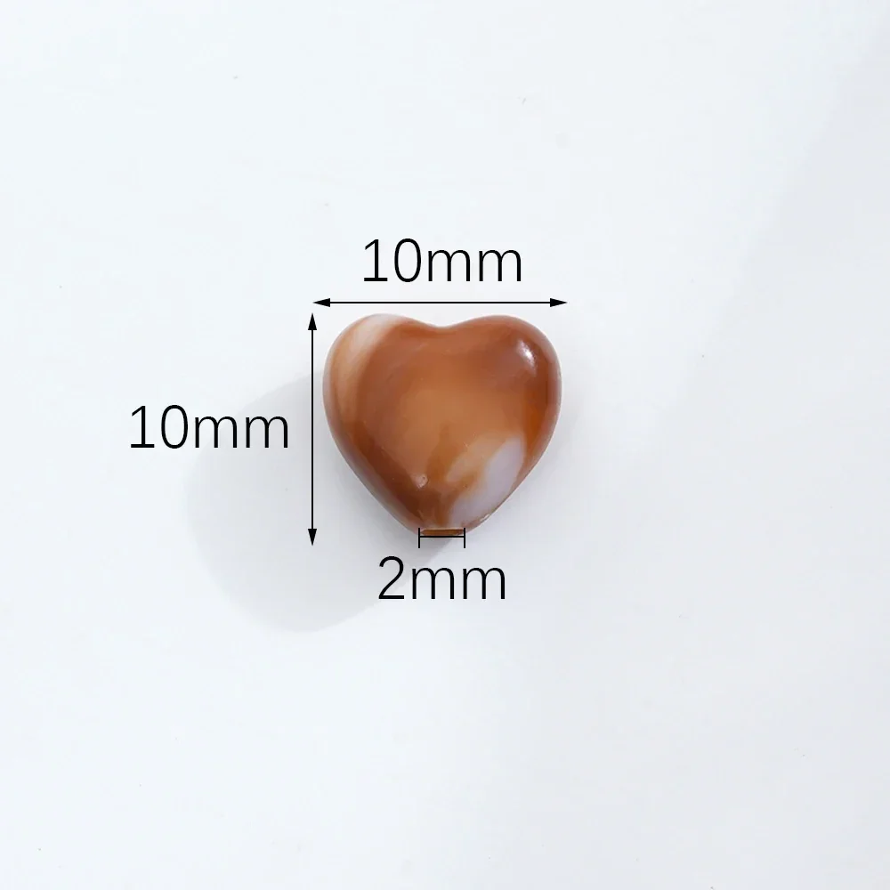 50pcs Heart Shape Acrylic Loose Spacer Beads for DIY Bracelet Necklace Jewelry Making Accessories Supplies Wholesale