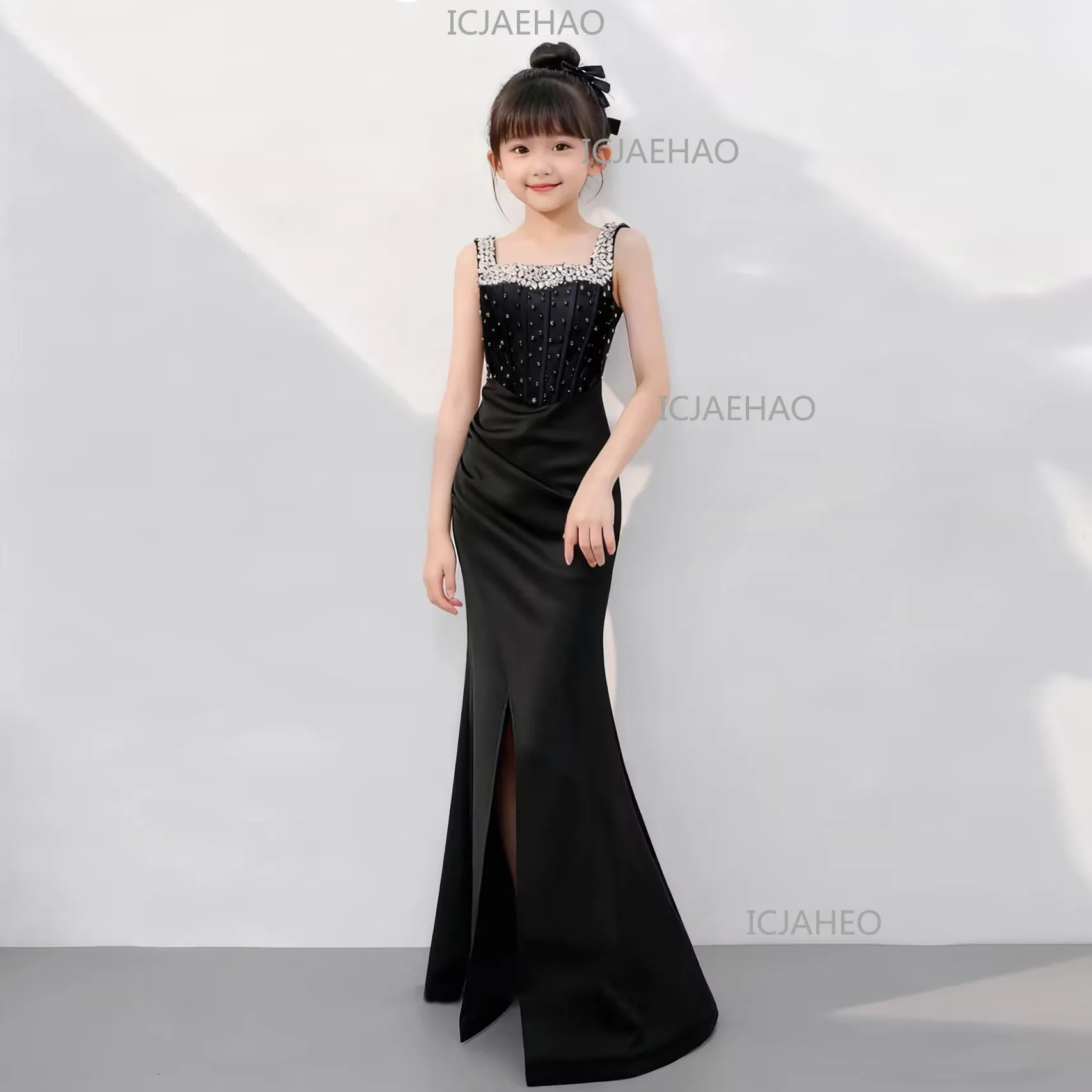 

Girls Princess Dress, Western‑Style Piano Violin Model Performance Outfit, Host Birthday Evening Gown, Heavy‑Craft Slim‑Fit