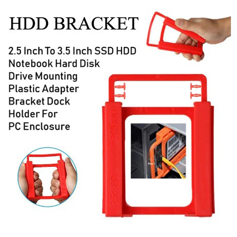 【Fast Delivery】2.5 to 3.5 SSD HDD Notebook Hard Drive HDD Mounting Dock Tray Bracket Adapter Hard Disk Case For PC Desktop