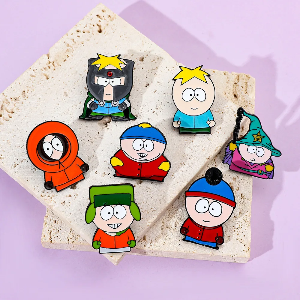 Character Brooch Cartoon Cute Boy Metal Badge Small Gift Wholesale Hat Pins and Badges Backpack Accessories Cap Pin Lapel Bag