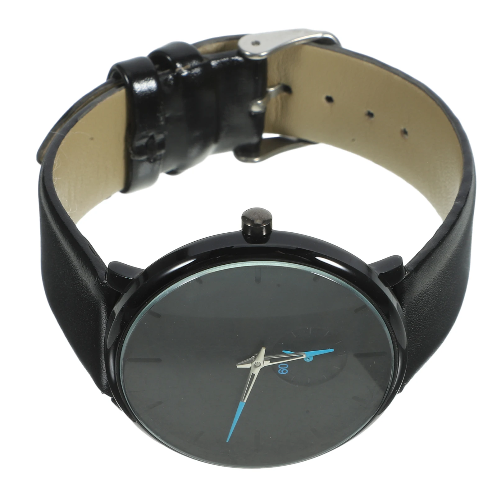 

Mens Waterproof Quartz Watch Black Band Minimalist Ultra Thin Elegant Fashion Gift for Father Husband