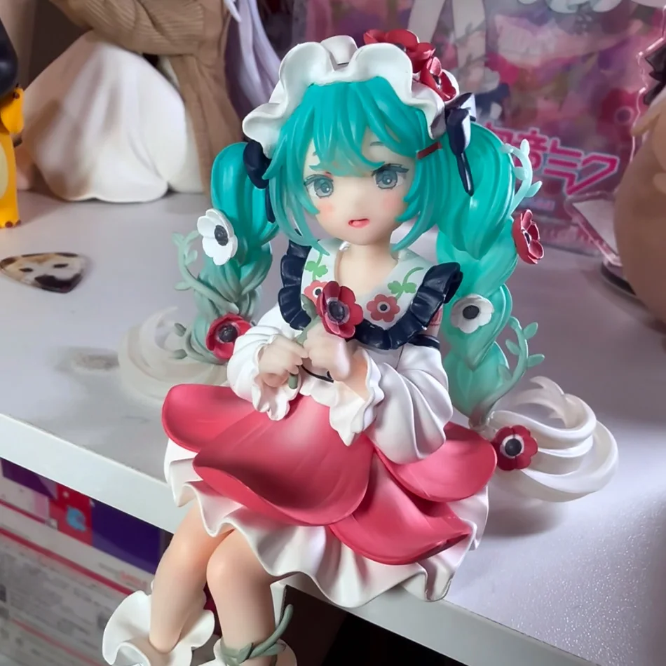 Hatsune Miku Anime-Figur - Niedliche Blumenfee Cartoon PVC Actionfigur Modellpuppe als Geburtstagsgeschenk für Kinder