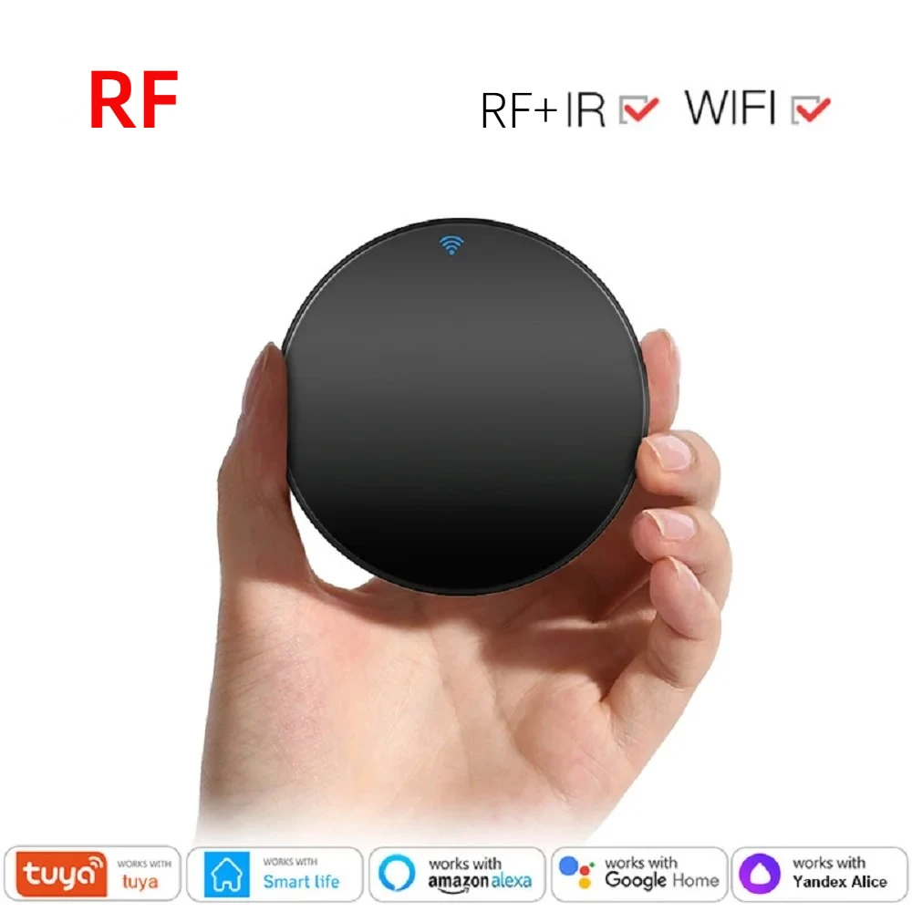 Tuya WiFi IR RF Universal Smart Remote SmartLife App Control for TV AC DVD Compatible Alexa Google Assistant
