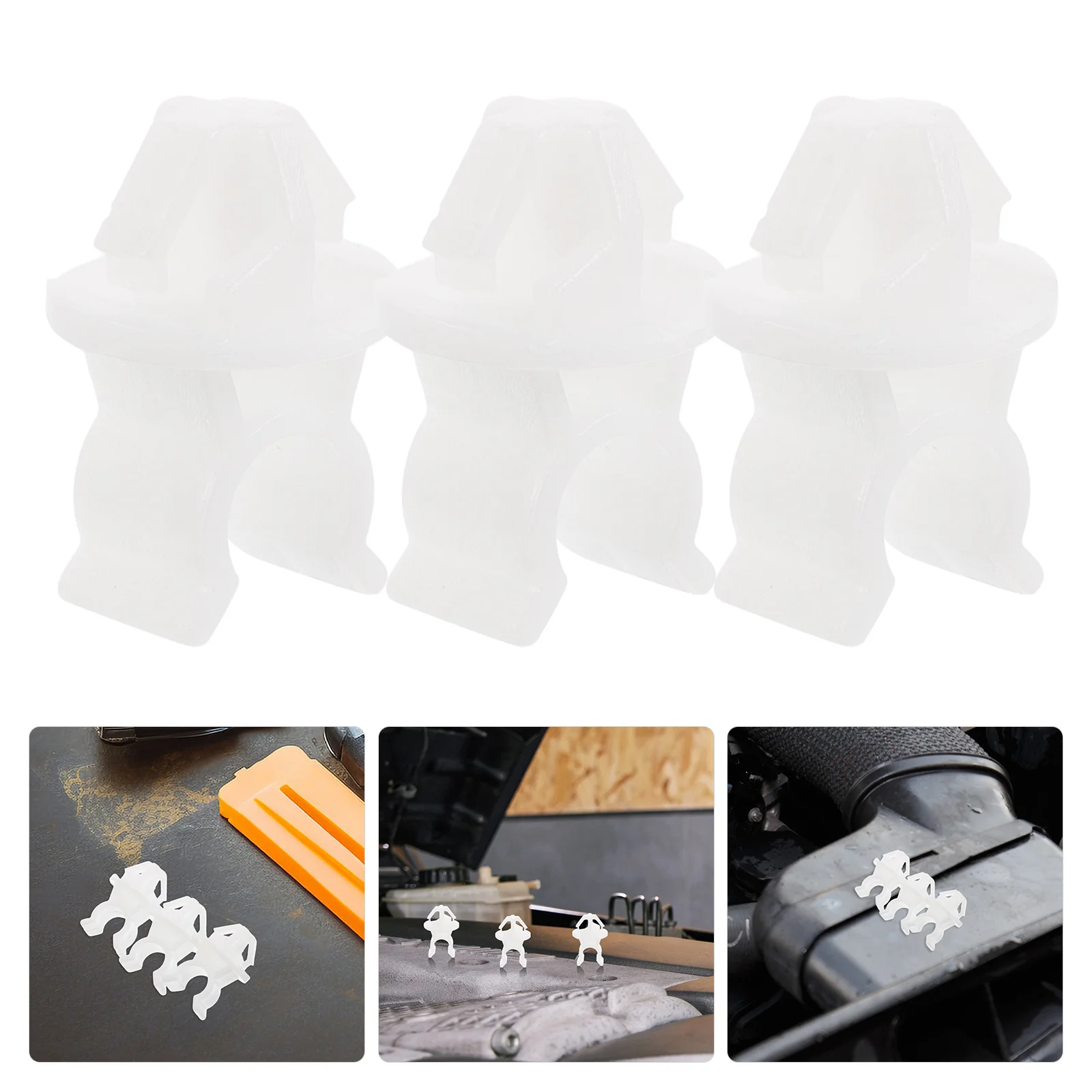 

20 Pcs Car Hood Bracket Holder Support Rod Automotive Clip Automobile White Grommet