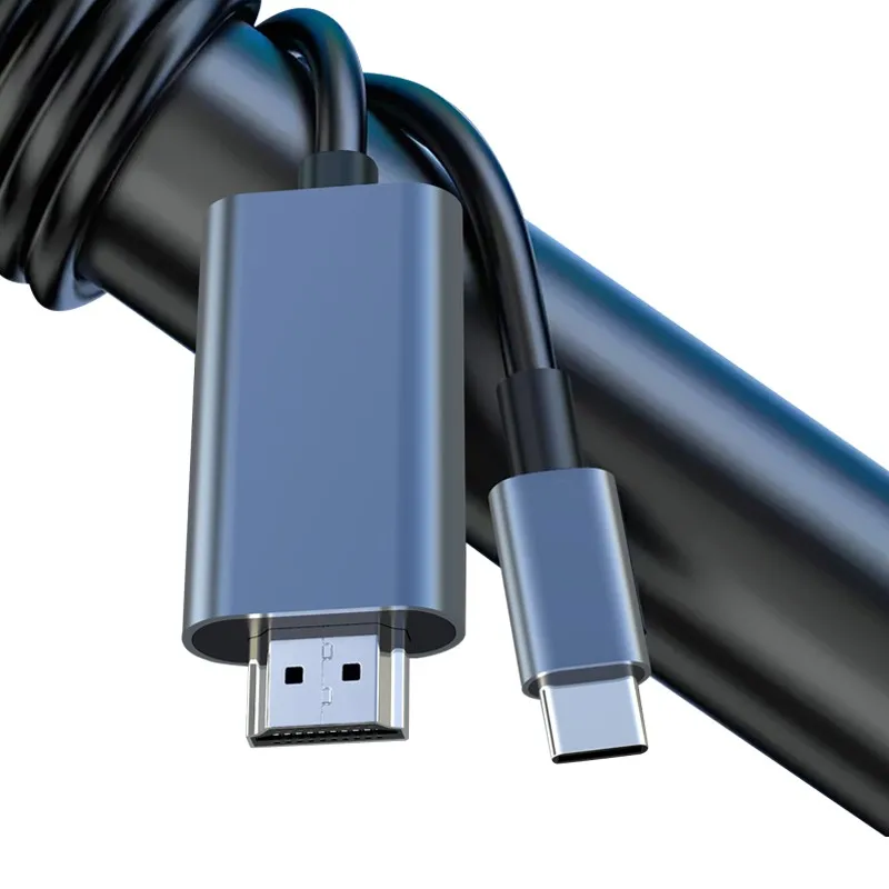 Hot 2M USB C HDMI Cable Type C to HDMI Adapter 4K 30Hz HDTV Converter Cable For MacBook Air iPad Samsung Laptop TV Converter