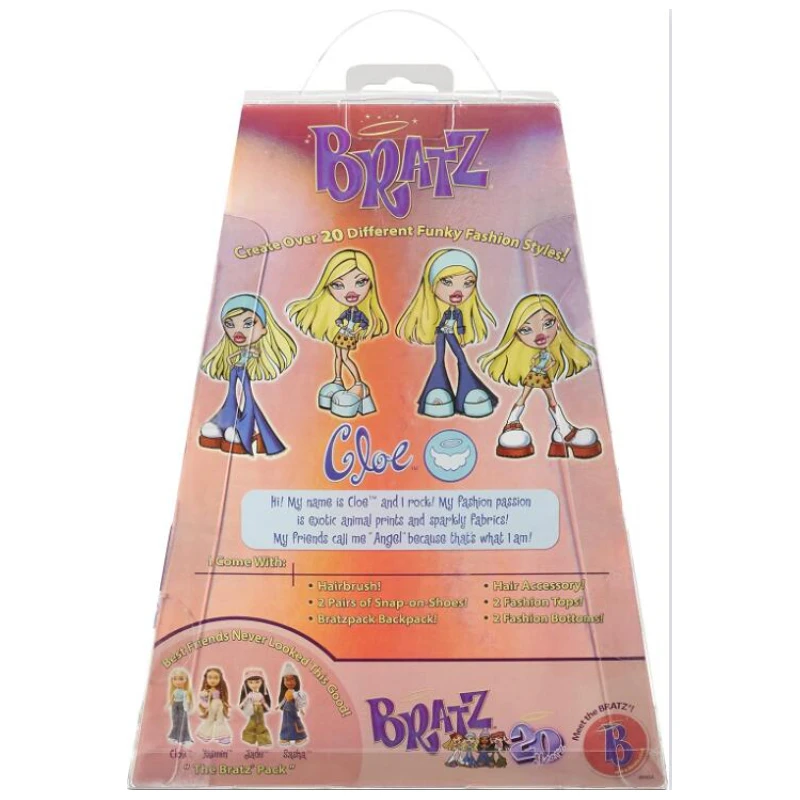 Bratz ตุ๊กตาชุดเสื้อผ้า2ชิ้นสำหรับเด็กผู้หญิงอุปกรณ์เพลย์เฮาส์ตุ๊กตาชุดครบรอบ20ปีของขวัญวันหยุด