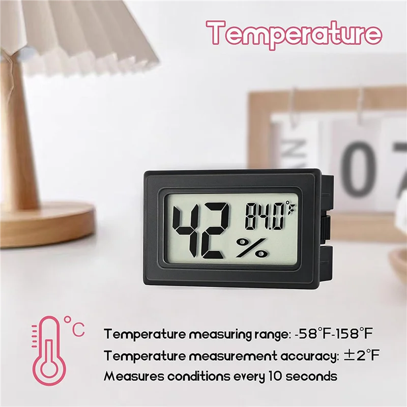 

ABFU-30Pack Mini Hygrometer Indoor Humidity Meter Hygrometer Digital Thermometers Humidity With (℉) For Greenhouse, Garden
