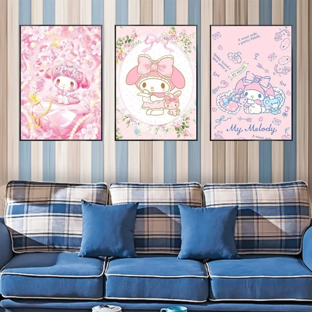 1pc Anime Sanrio My Melody Poster Wall Art Home Decor Room Decor Digital Painting Living Room Restaurant Kitchen Art