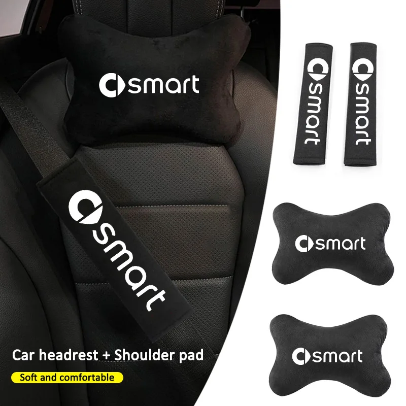 Weiches Nackenkissen, Sicherheitsgurt, Schulterstütze für Smart Fortwo 451 450 453 EQ Crossblade Forfour ROADSTE Coupe Cabrio Zubehör
