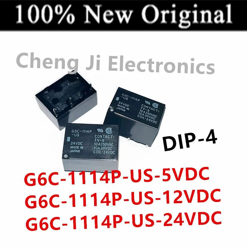 

5PCS/Lot G6C-1114P-US-5VDC 、G6C-1114P-US-12VDC 、G6C-1114P-US-24VDC DIP-4 New original power relay G6C-1114P-US