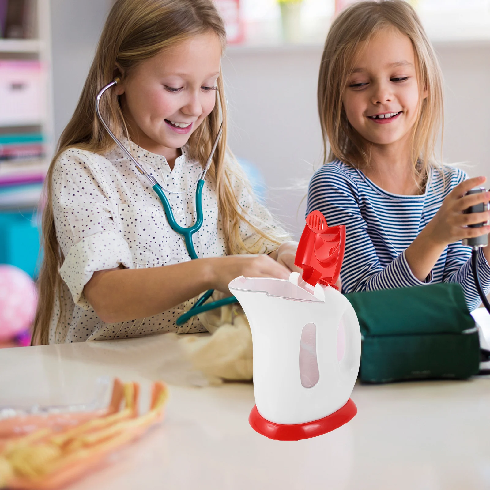 

Kettle Toys Plastic Mini Creative Luminous Kids Kitchen Appliances Red Plaything Child