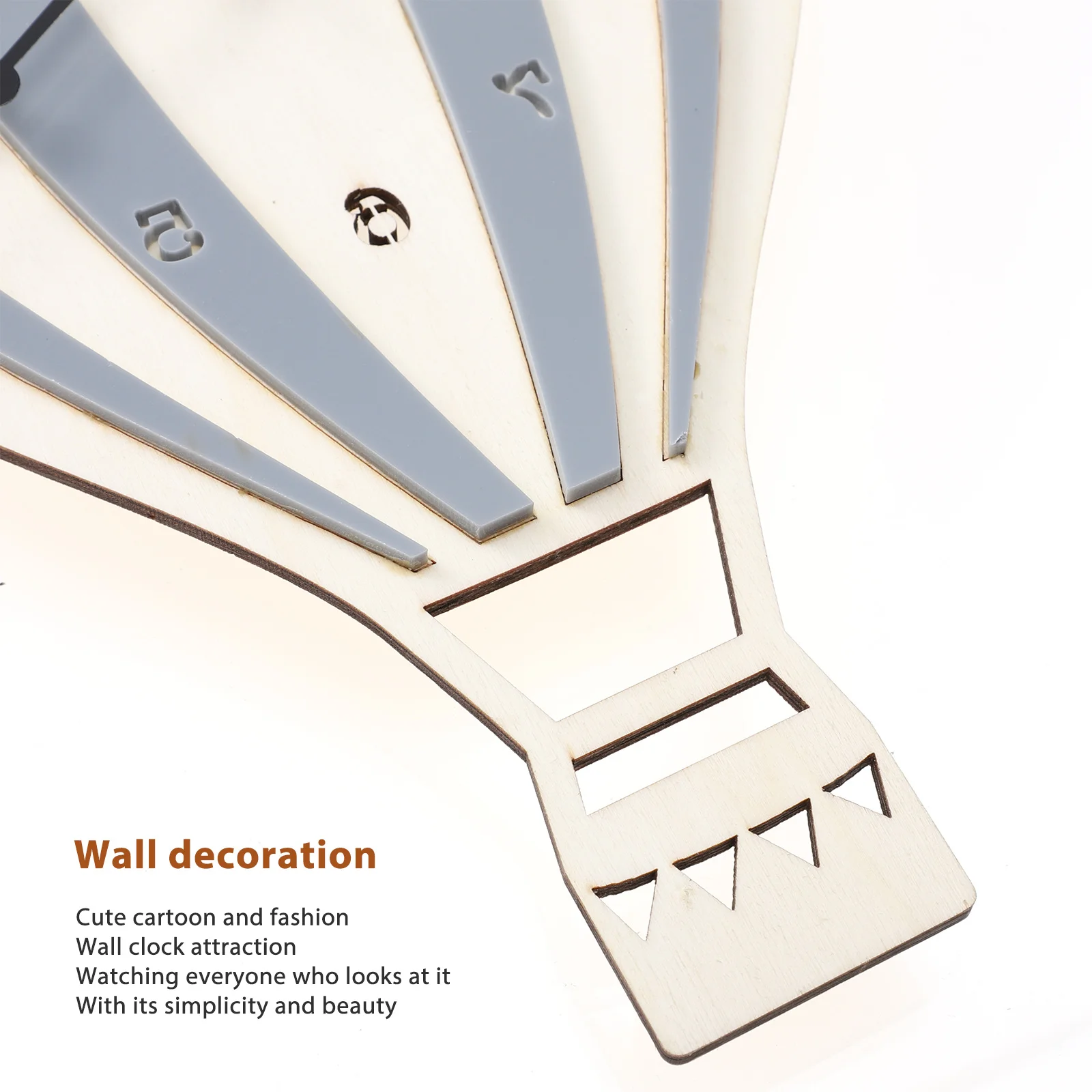 

Silent Wall Clock Hot Air Balloon Theme Room Hanging Decoration Non Ticking Mute Bedroom Clock Wall Decoration