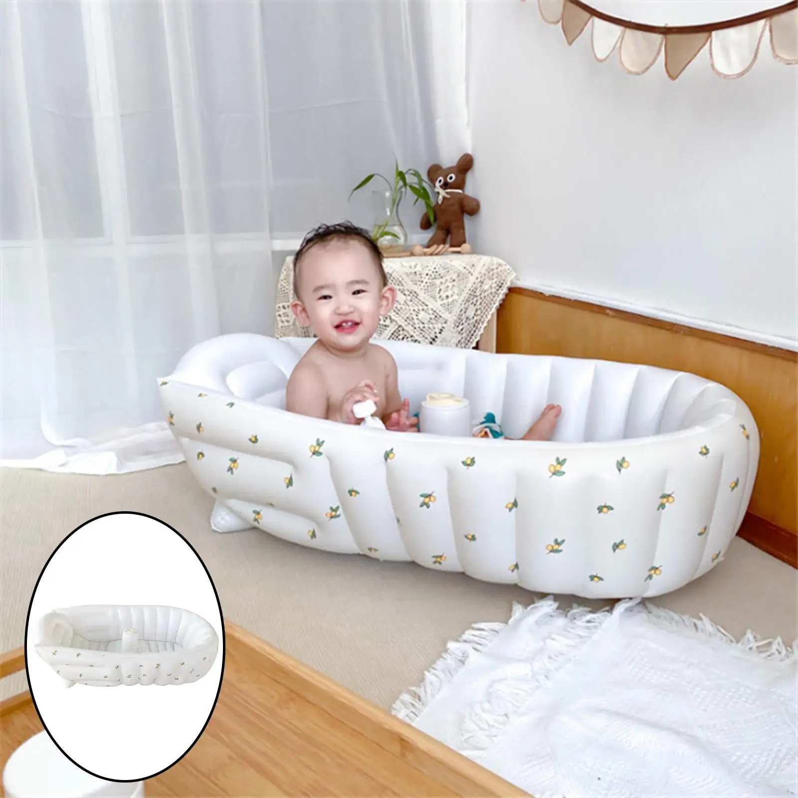 Inflatable Bathtub Protect Baby Gift for Travelling Family Toddler