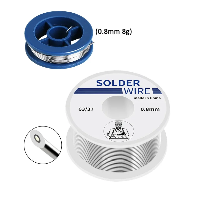 

0.8mm 1.0mm Solder Wire Flux Rosin Core Weldring Tin Lead Roll Soldering Wire Tin Melt Rosin Wire Roll No-clean FLUX 2.0%