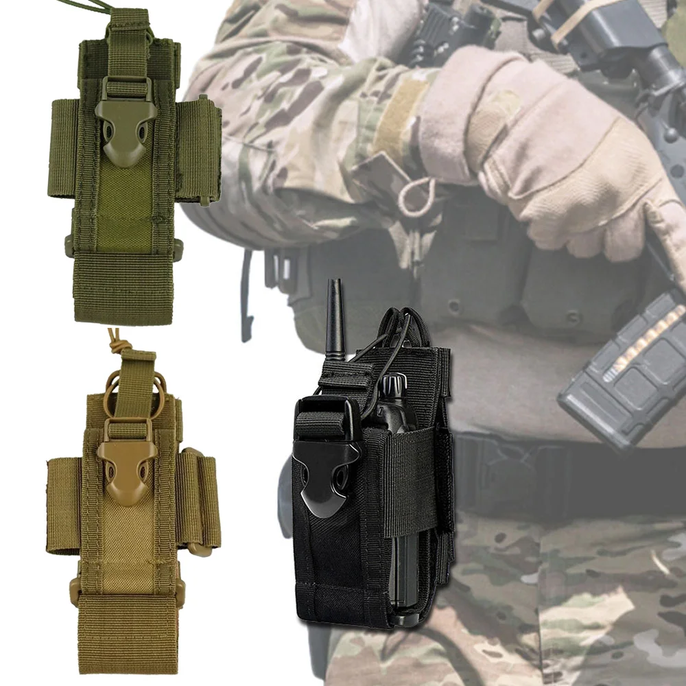 

Expandable Tactical Radio Pouch Outdoor Sports Multi Function Walkie Talkie Case Adjustable Size Camping Hiking Military Gear