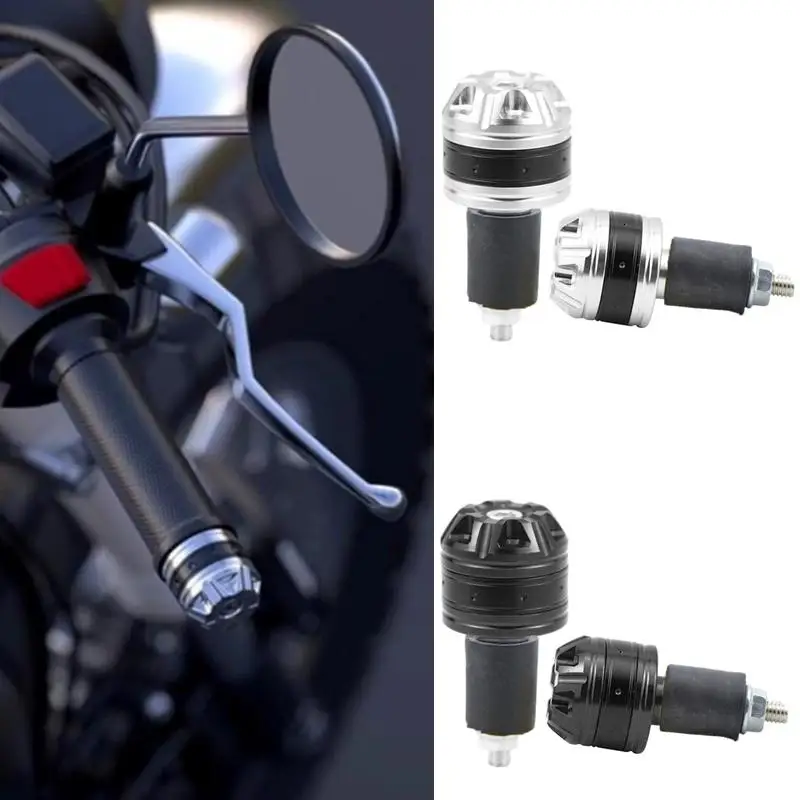 2Pcs Motorcycle Handle Bar Ends Plug Grips CNC Aluminum Alloy Handlebar Counterweight Plug Slider Moto Handlebar Caps