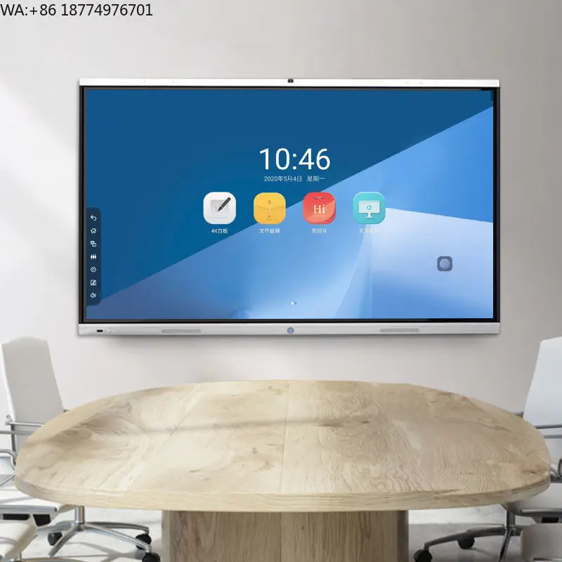 

65-Inch 4K Smart Interactive Board Flat Panel LCD Touch Screen Display Monitor USB Interface New for School Office