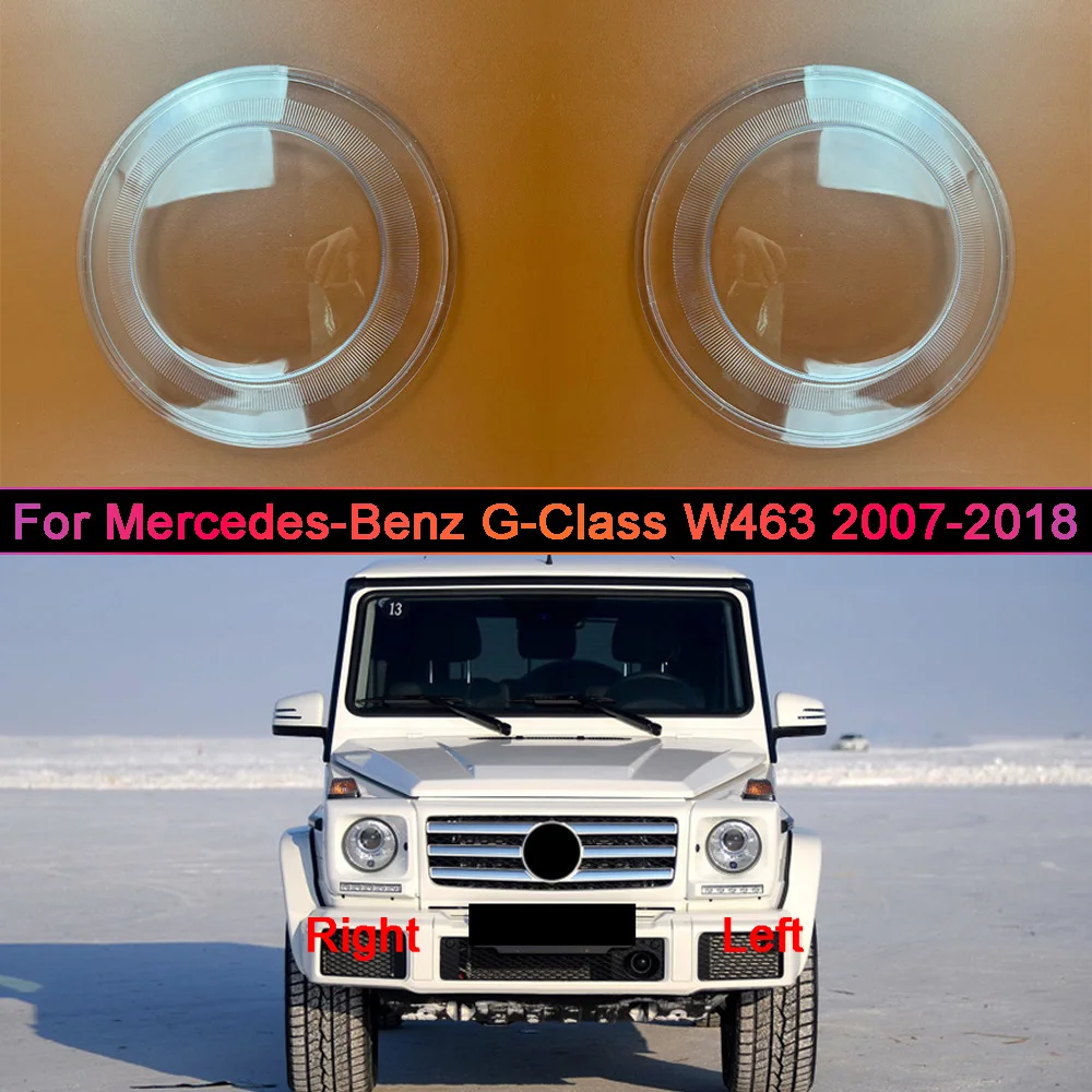 Für Mercedes-Benz G-Klasse W463 2007-2018 Scheinwerferabdeckung Transparente Scheinwerfergehäuse-Linse Ersatz für Original-Lampenschirm Plexiglas