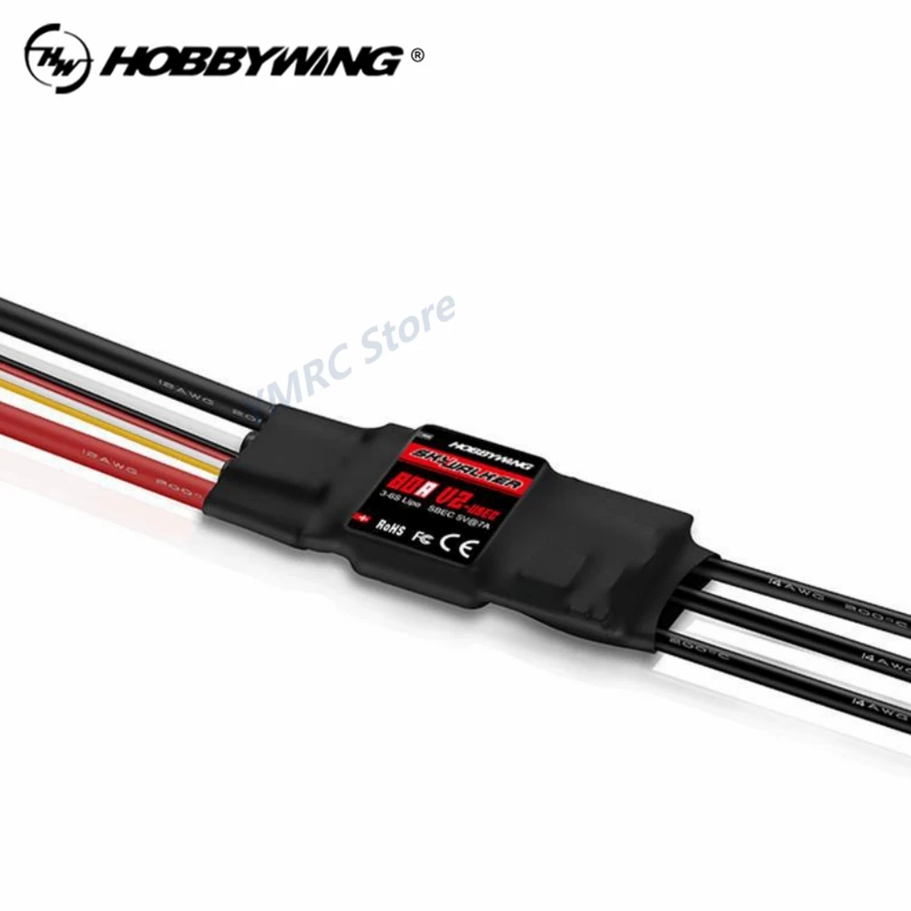 HobbyWing SkyWalker فرش ESC 40A 50A 80A 100A V2 فرش ESC 2-4S سرعة تحكم مع BEC/UBEC ل RC الطائرة بدون طيار كوادكوبتر
