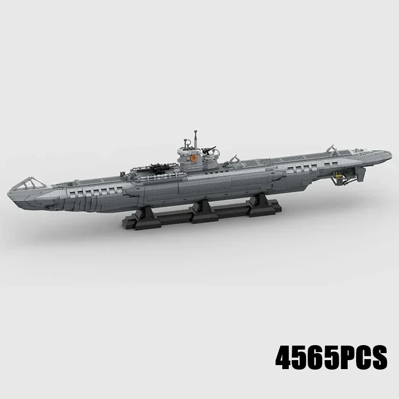 Moc Building Bricks Military Model U-Boat Type VIIC Warship Technology Modular Blocks Gifts Christmas Toys DIY Sets Assembly