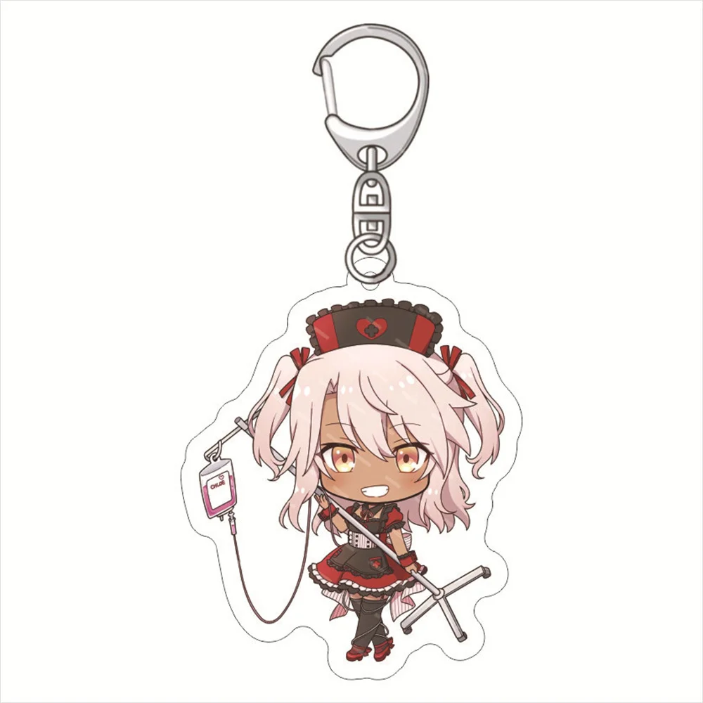 Anime Fate/kaleid Liner Illyasviel·Von·Einzbern Keychain Transparent Acrylic Nurse Figure Miyu Edelfelt Tohsaka Rin Keyring Gift