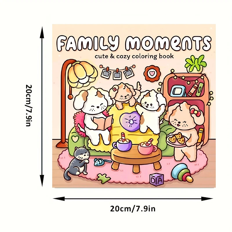 28 Pages Family Time Coloring Book for Adult | Colouring Book, Drawing Supplies for Christmas, Thanksgiving