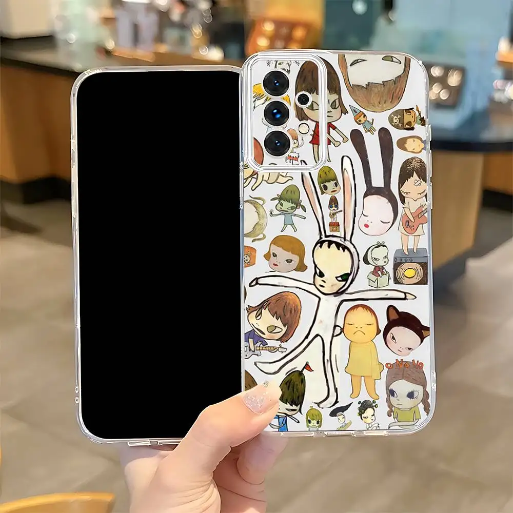 Phone Case For Samsung S24,30,21,22,23,20 FE,lite,PIus,Ultra,5G,Note,9,10 Y-Yoshitomo Cute Nara Transparent Cover