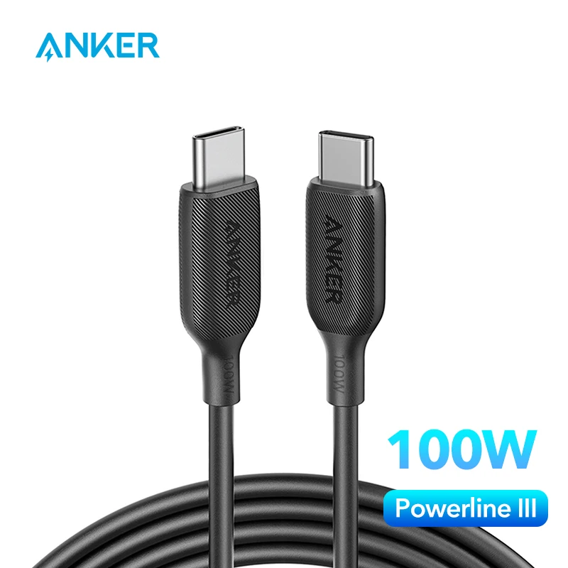 Anker Powerline III Type C Cable 100W USB C to USB C Charger Cable 2.0 Type C Charging Cable for MacBook Pro fast charger