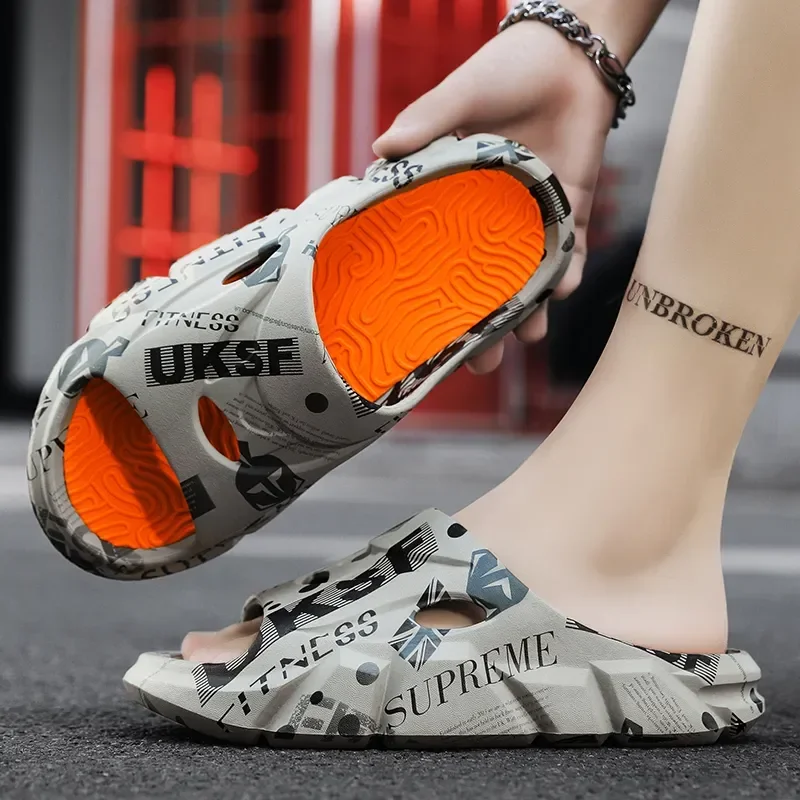 Original New Style Slippers Men's Sandals Summer Fashion Thick Bottom Anti-slip Slip-on Flip Flops Camouflage Beach Slides Shoes - view 5