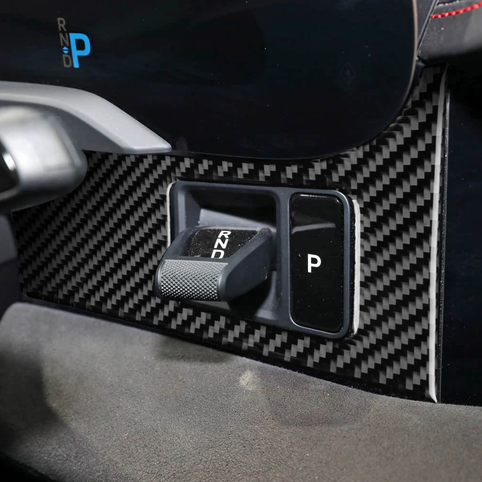 Black Car Interior Decoration Protection Real Carbon Fiber Sticker For Porsche Taycan 2019-2026 Auto Styling Accessories
