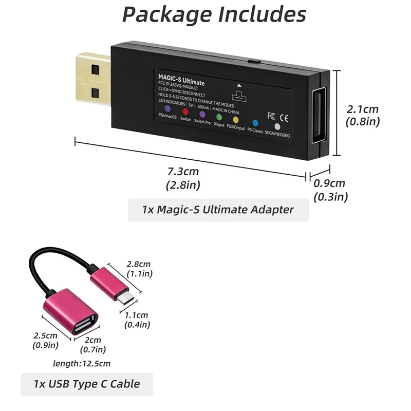 -A20Z Per adattatore USB Magic-S Ultimate per PS5/Switch/Macos/Windows per convertitore gamepad serie/Logitech