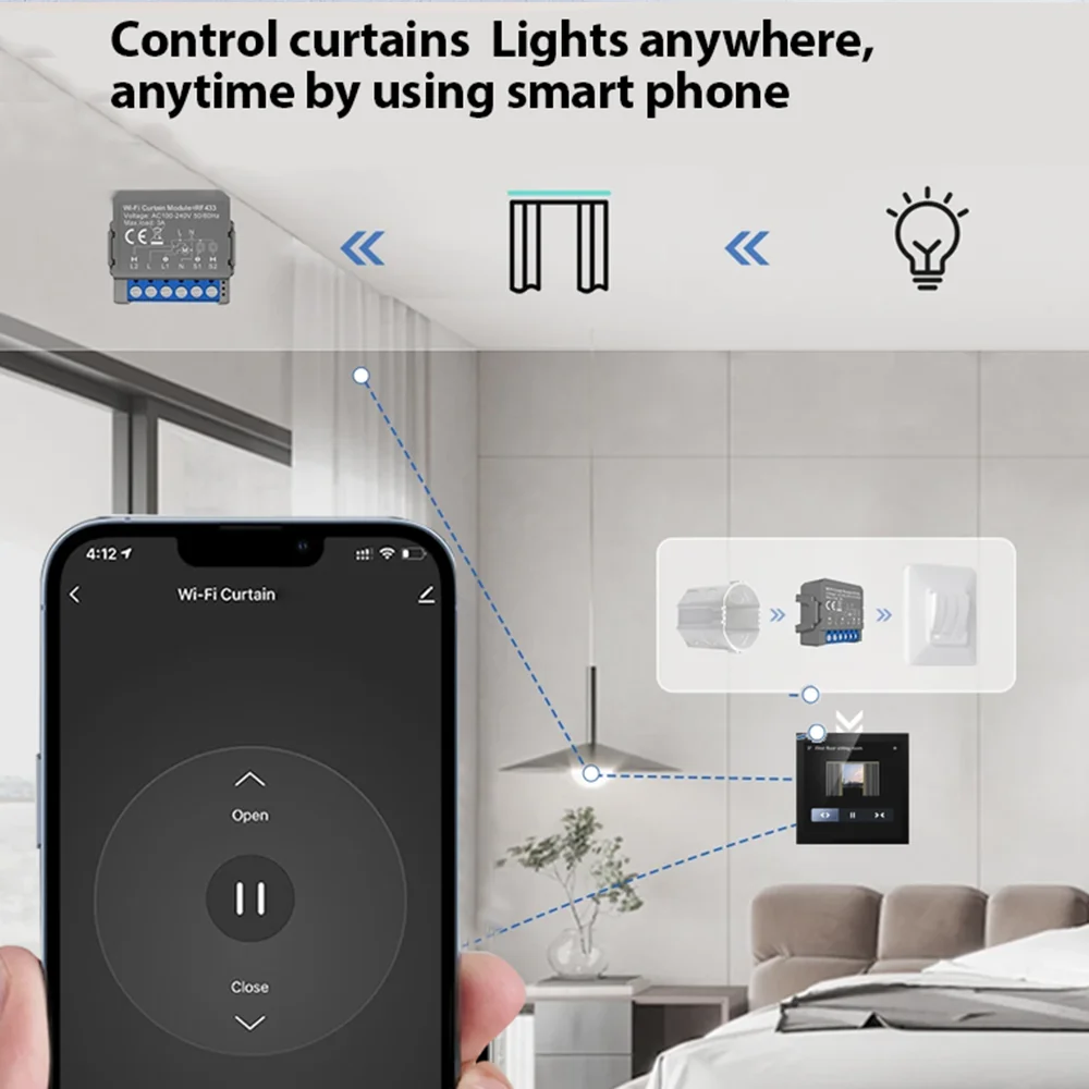 Imagem -06 - Jianshu Painel de Controle Residencial Inteligente Wifi Multifuncional Interruptor de Parede de Cena Inteligente Zigbee bt Função App Controle Remoto com Tela de Toque Lcd de Polegadas Relógio Data