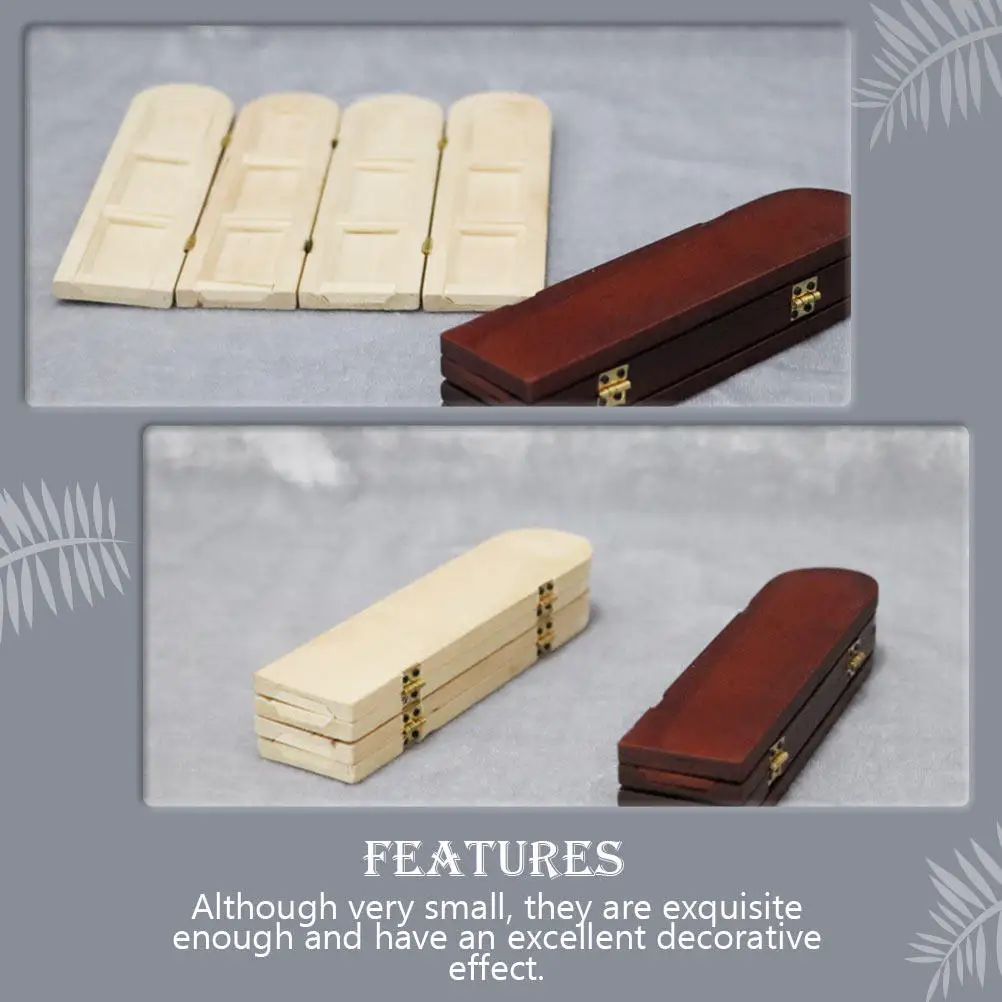 

Миниатюрный складной деревянный экран в ретро-стиле для кукольного домика, декор для мини-комнаты, реквизит для микроландшафта, имитация ширмы