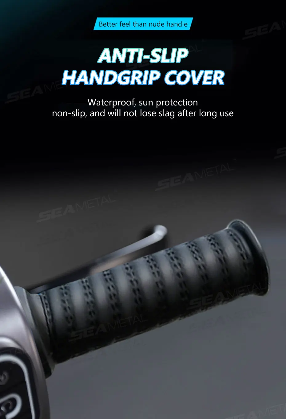 SEAMETAL Motorrad-Lenkerabdeckung, Bremsabdeckungen, selbstschrumpfend, rutschfest, Silikon, für Motorräder, Griffabdeckungen, Schutzhülle – Detail 2