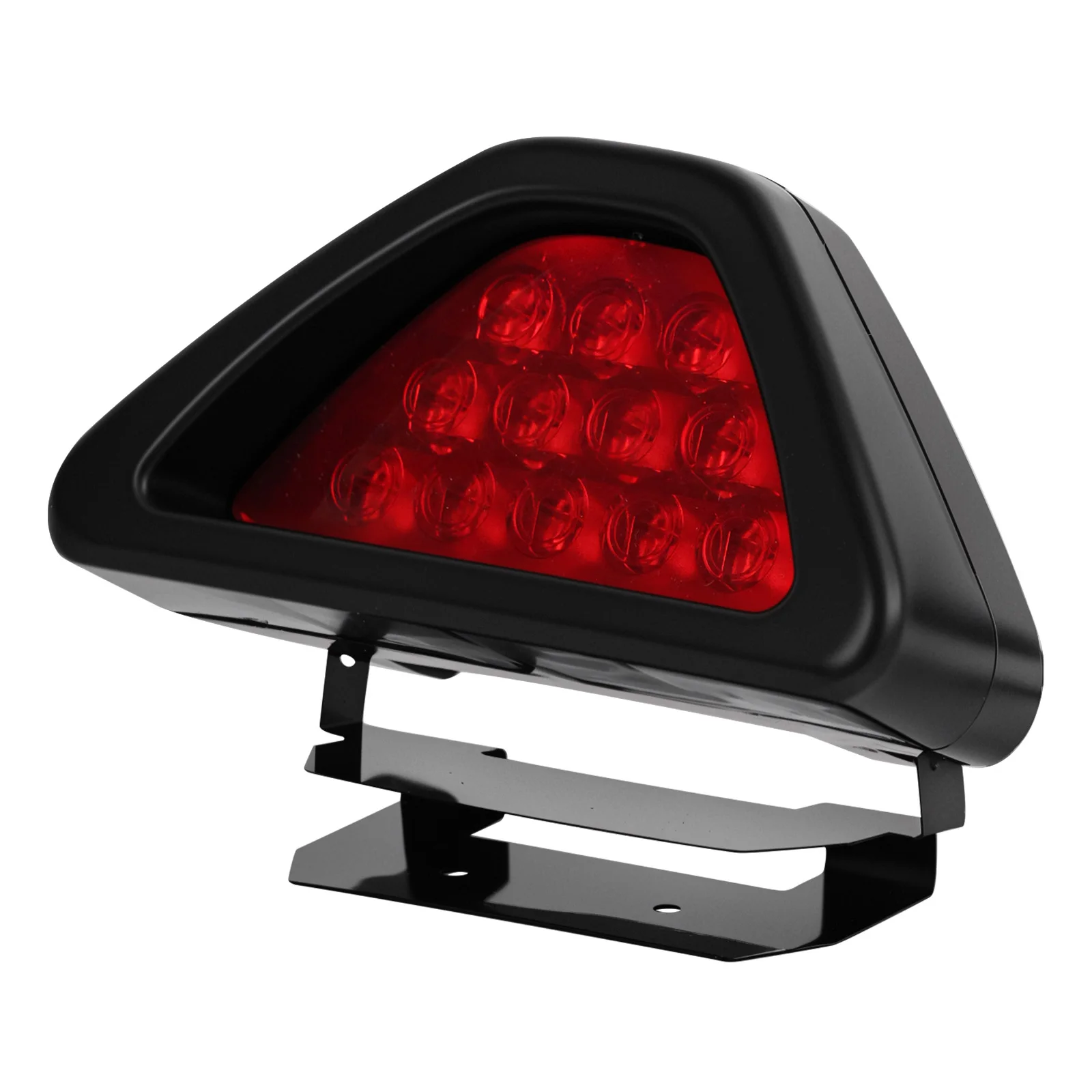Universal Car Brake Signal Lamp F1 Style Triangle Sporty 12LED Rear Fog Light Tail Third Car Tail Brake Lights Reverse Lamp