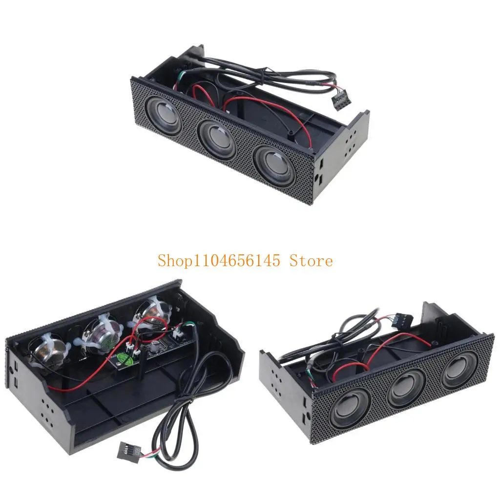 Stereo Surround Speaker PC Front Panel Computer for Case Connection Built In Mini Mic Music Loudspeakers Channel Accesso