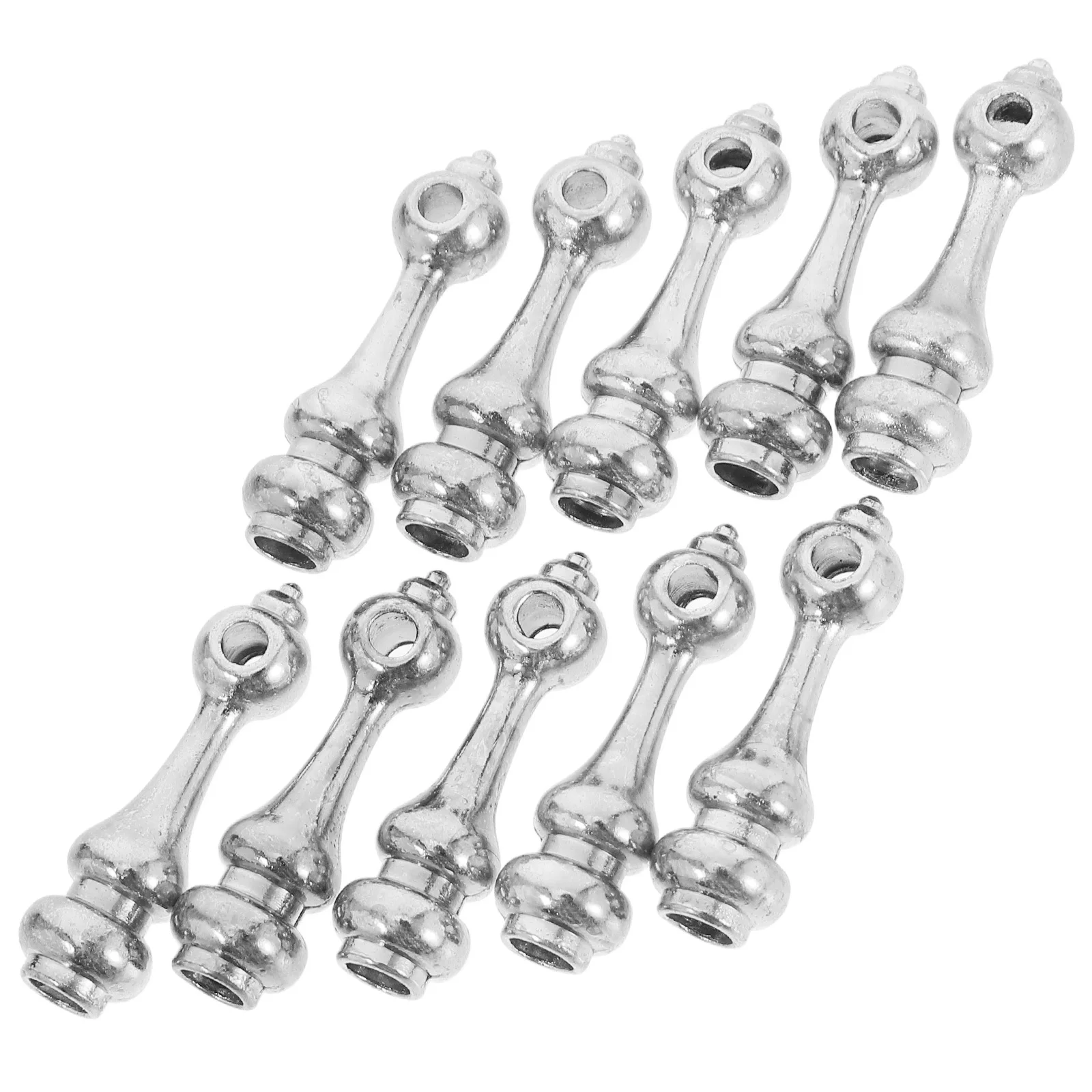 

10Pcs Glass Railing Post Connectors Zinc Alloy Decorative Spindle Hardware for Wine Cabinet Cart Fence Multi-Functional