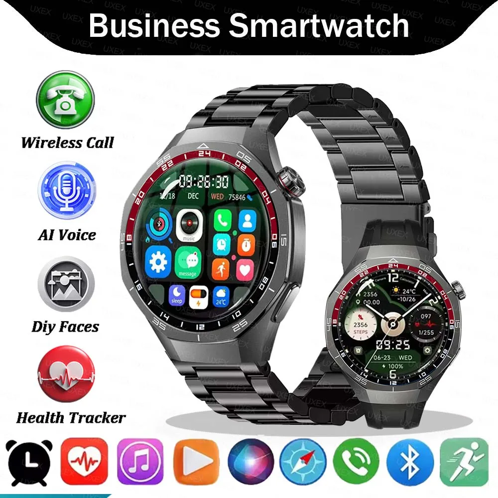 

2026 New Smart Watches Men For Android Ios 1.52 HD Screen GPS Motion Trajectory Heart Rate Bluetooth Call SmartWatch Waterproof
