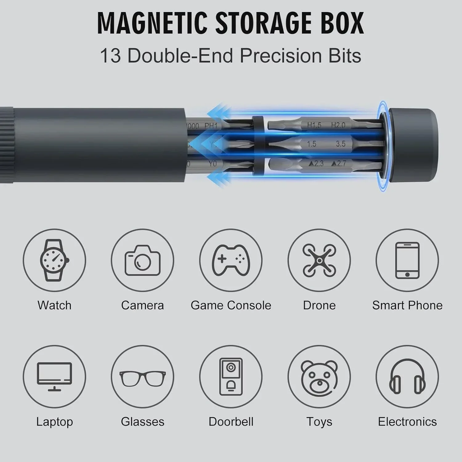 27 in 1 Precision Screwdriver Set Magnetic Bits Pen Style Manual Repair Tools Kit for Eyeglass Watch PC Jewelers Laptop iPhone