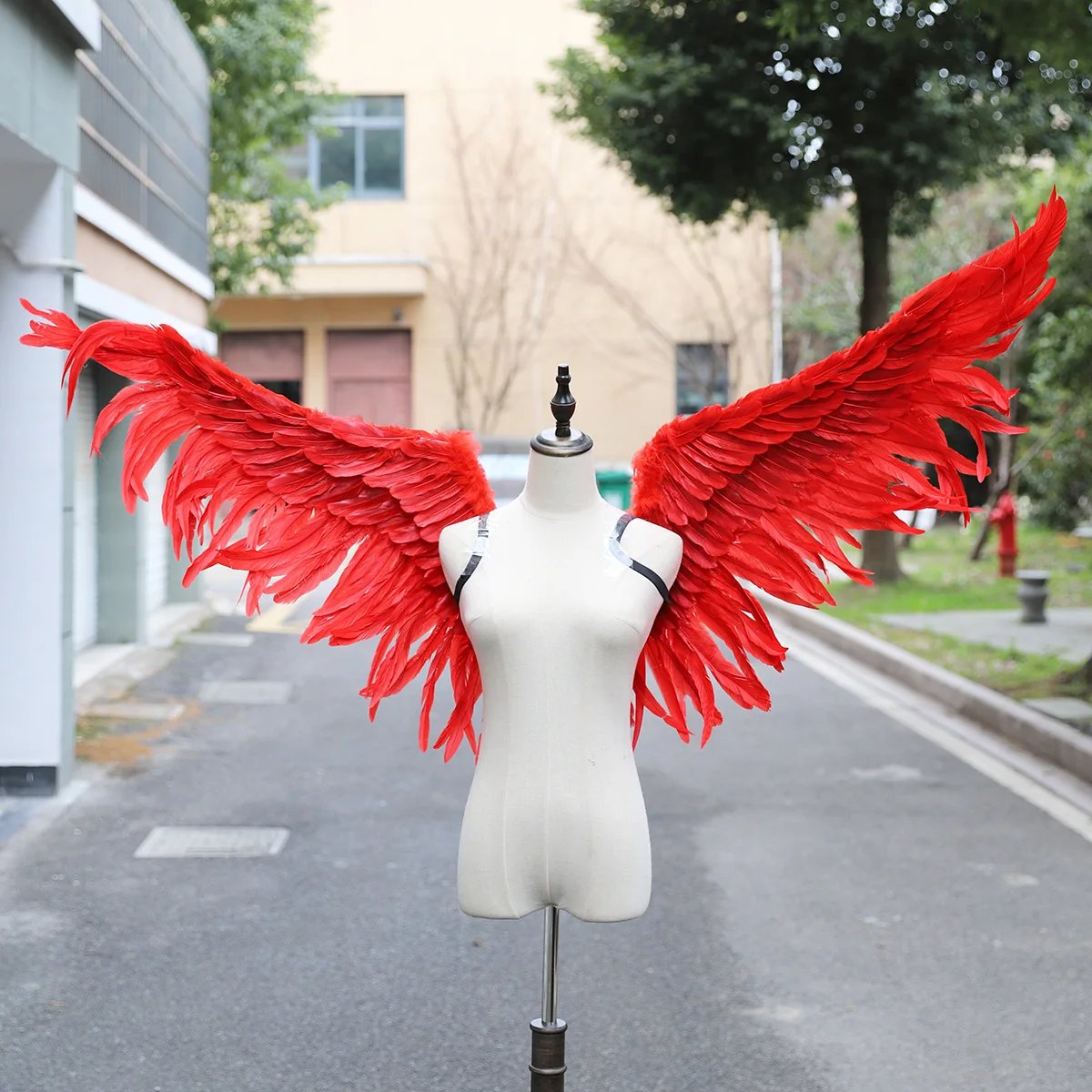 Handmade Big Wings Halloween Christmas Decoration Party Props Stage Performance Layout Wings Red